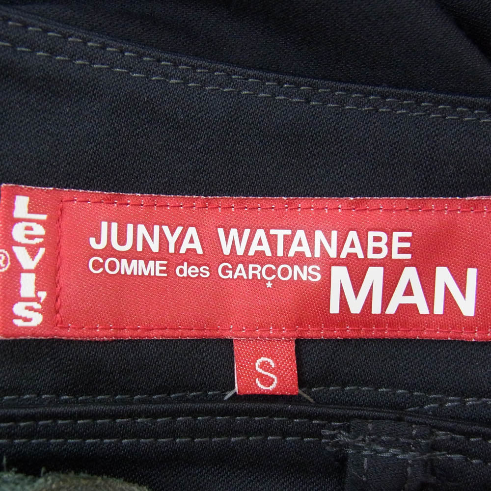 JUNYA WATANABE COMME des GARCONS MAN ジュンヤワタナベコムデギャルソンマン 21SS WG-P207 × Levi's リーバイス モールスキン サスペンダー オーバーオール パンツ ブラック系 S【美品】【中古】