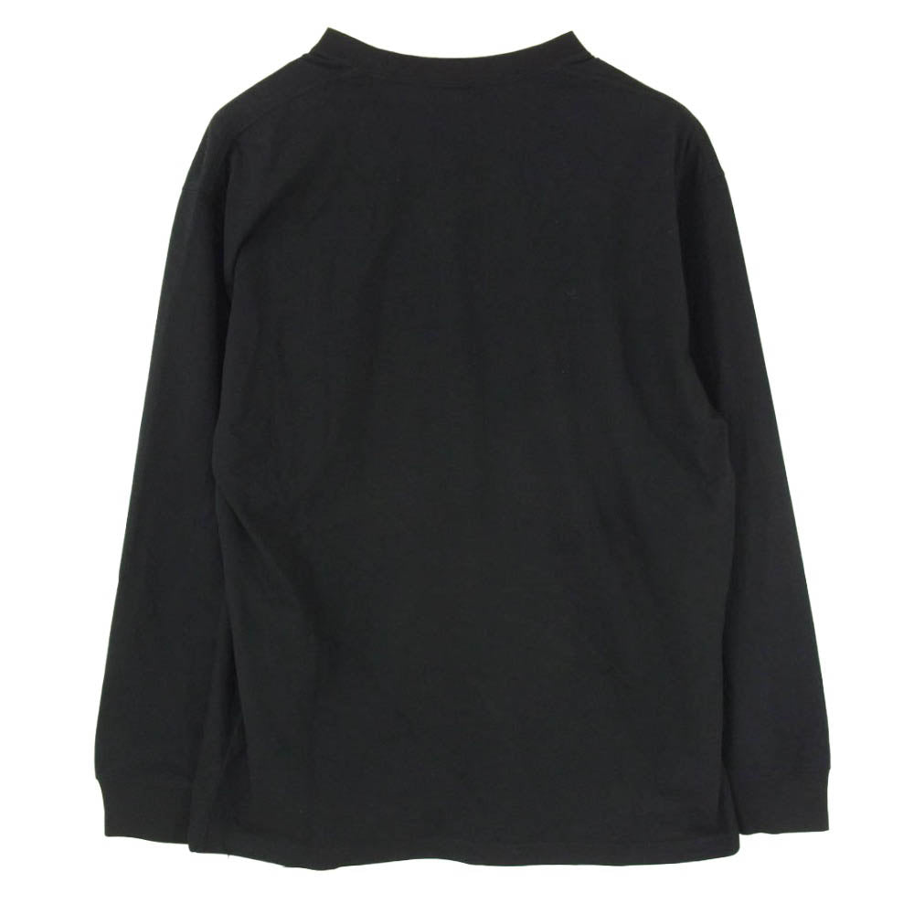 THE NORTH FACE ノースフェイス NT82334 L/S SQUARE LOGO Tee スクエアロゴ 長袖 カットソー ロングスリーブ Tシャツ ロンT ブラック系 XL【中古】