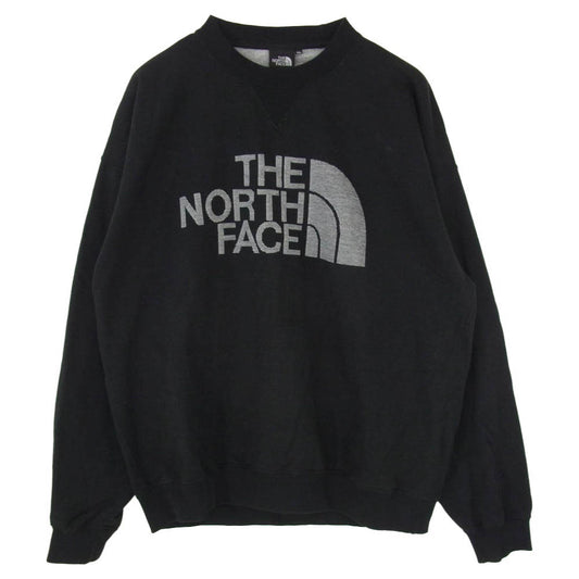 THE NORTH FACE ノースフェイス NT62438 Jacquard Half Dome Crew ジャカードハーフドーム クルーネック スウェット トレーナー ブラック系 XL【中古】