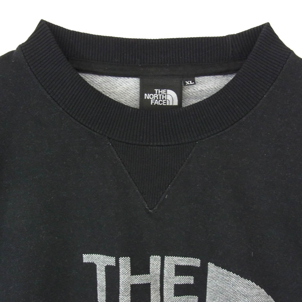 THE NORTH FACE ノースフェイス NT62438 Jacquard Half Dome Crew ジャカードハーフドーム クルーネック スウェット トレーナー ブラック系 XL【中古】