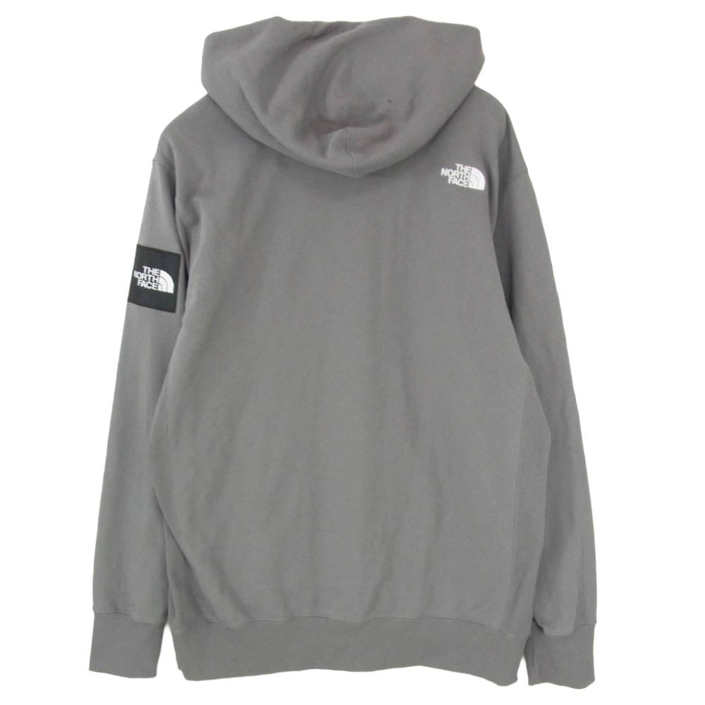 THE NORTH FACE ノースフェイス NT12333 SQUARE LOGO HOODIE スクエア ロゴ フーディー パーカー グレー系 XXL【中古】