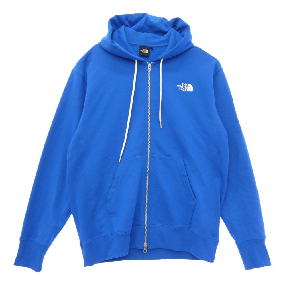 THE NORTH FACE ノースフェイス NT12335 SQUARE LOGO FULL ZIP スクエア ロゴ フル ジップ パーカー フーディー ブルー系 XL【中古】