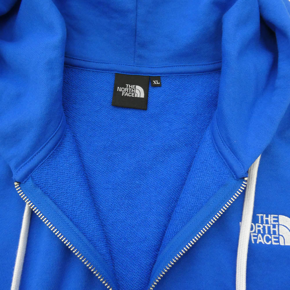 THE NORTH FACE ノースフェイス NT12335 SQUARE LOGO FULL ZIP スクエア ロゴ フル ジップ パーカー フーディー ブルー系 XL【中古】