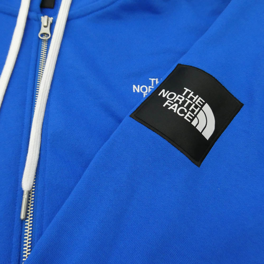 THE NORTH FACE ノースフェイス NT12335 SQUARE LOGO FULL ZIP スクエア ロゴ フル ジップ パーカー フーディー ブルー系 XL【中古】