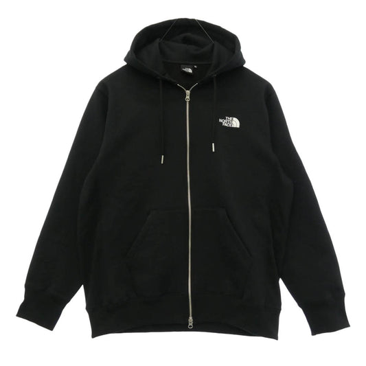 THE NORTH FACE ノースフェイス NT62349 SQUARE LOGO FULL ZIP スクエア ロゴ フル ジップ パーカー フーディー ブラック系 XL【中古】