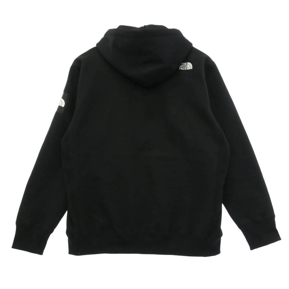 THE NORTH FACE ノースフェイス NT62349 SQUARE LOGO FULL ZIP スクエア ロゴ フル ジップ パーカー フーディー ブラック系 XL【中古】