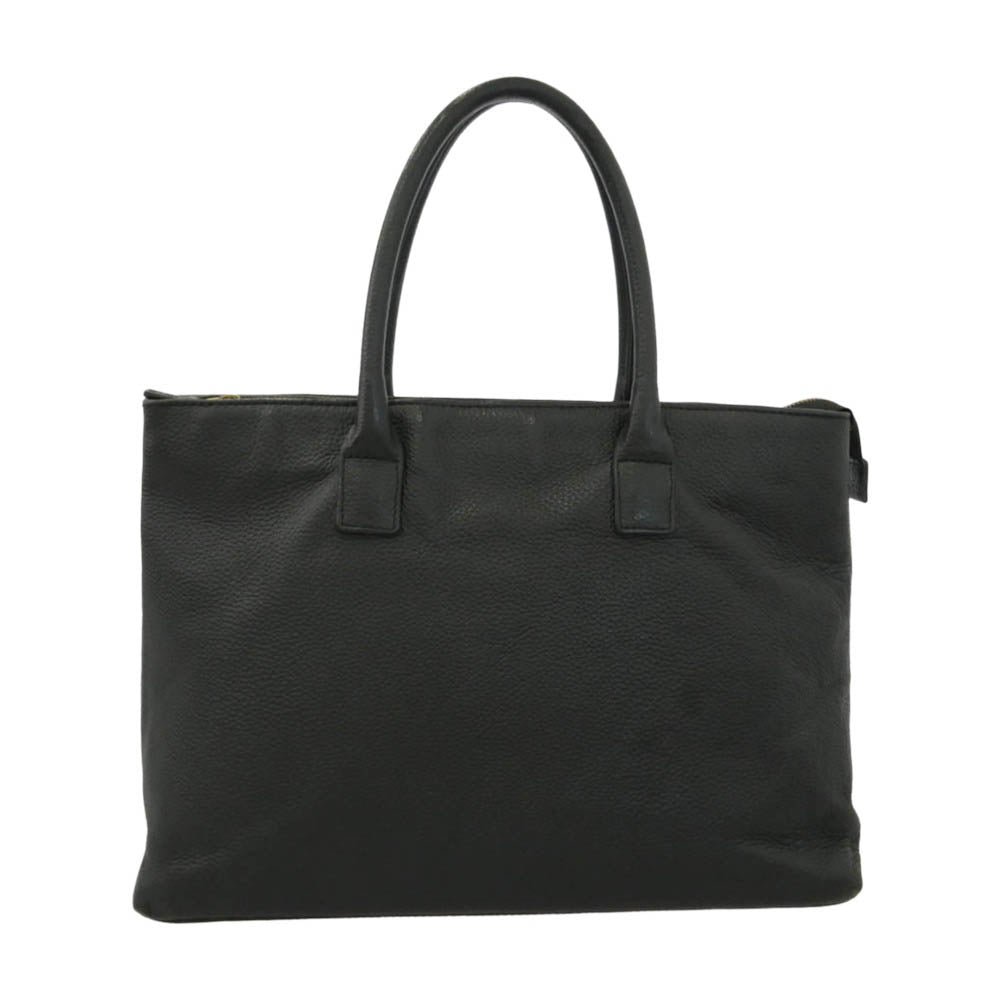 ハッシュタグ レザー ビジネス トートバッグ ブラック系【中古】