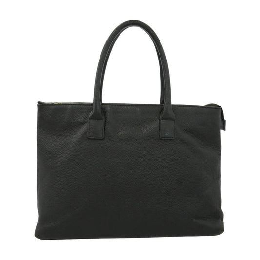 ハッシュタグ レザー ビジネス トートバッグ ブラック系【中古】