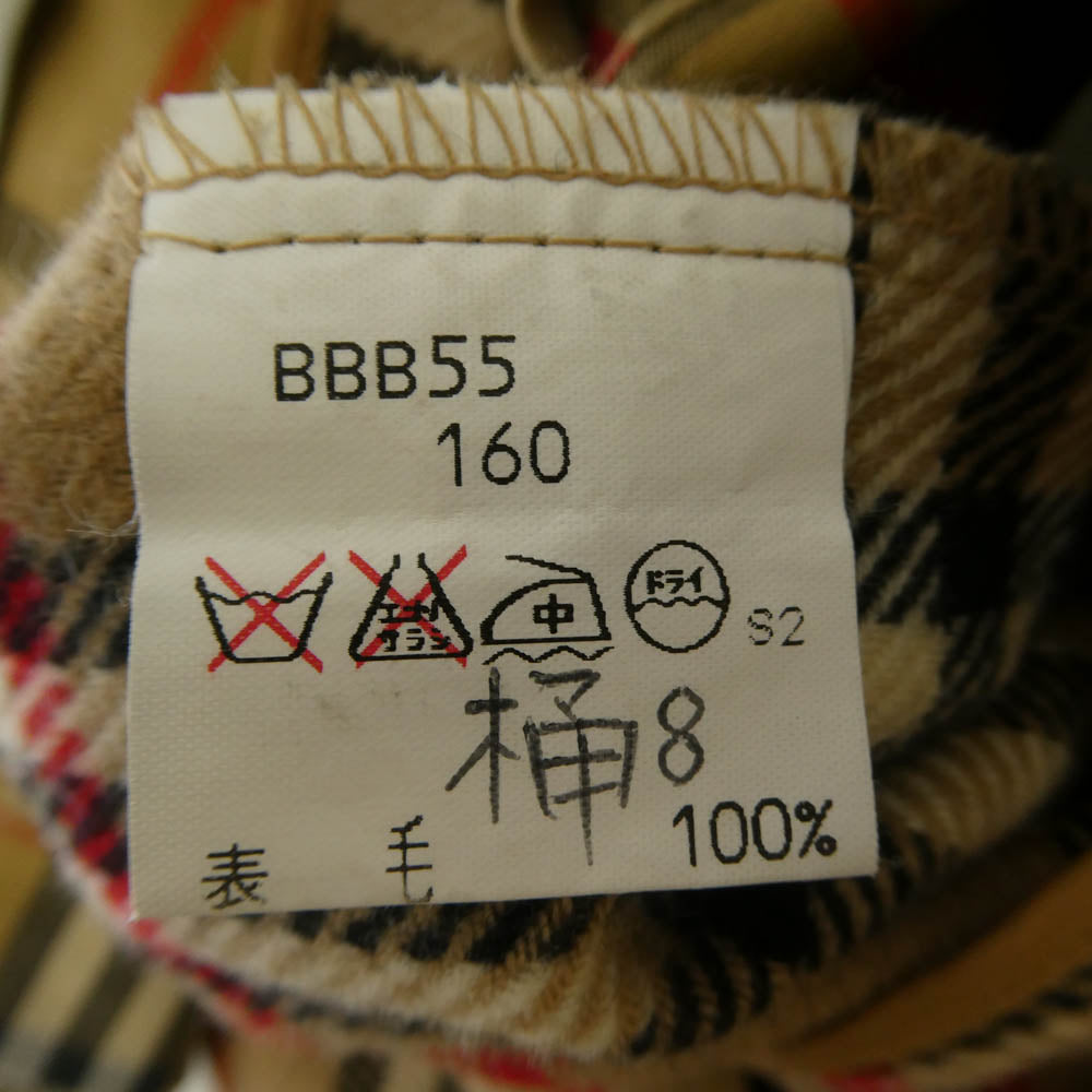 BURBERRY バーバリー BBB55-940-72 Burberrys オールド ライナー付き プローサム ステンカラーコート イニシャル入 カーキ系 160【中古】