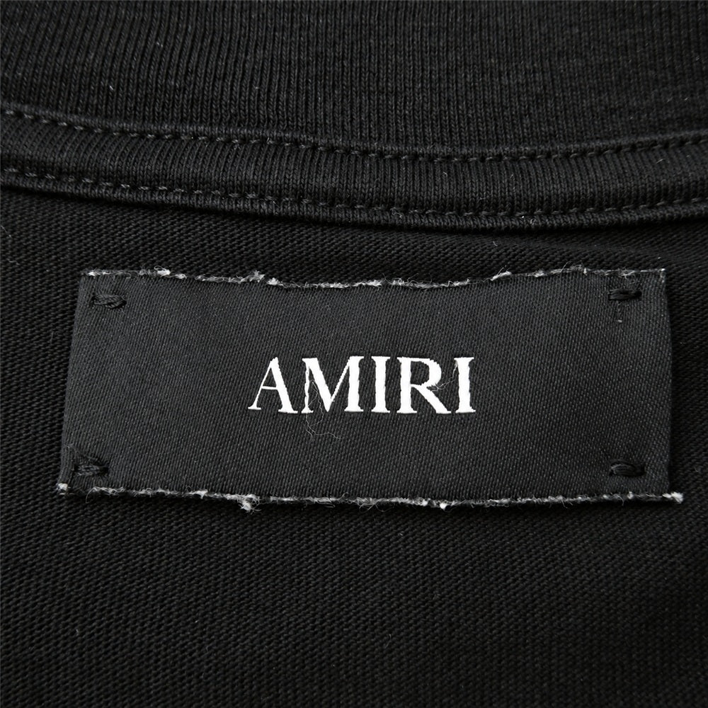 AMIRI アミリ SRAMJYTE1244 Neon Lights Oversize Graphic T Shirt 刺? ロゴ プリント Tシャツ 半袖 カットソー ブラック系 M【中古】