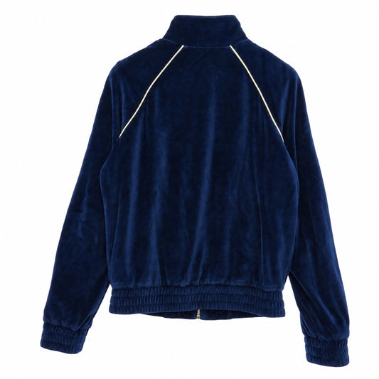 CELINE セリーヌ 24SS RV029748 トリオンフ ベルベット トラック スーツ 刺? ロゴ ベロア ジャケット ブルー系 XS【中古】