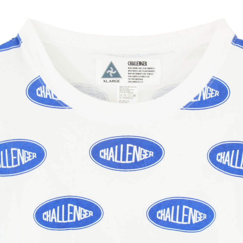 CHALLENGER チャレンジャー ロゴ プリント コットン ショートスリーブ クルーネック 半袖 Tシャツ ホワイト系 XL【中古】