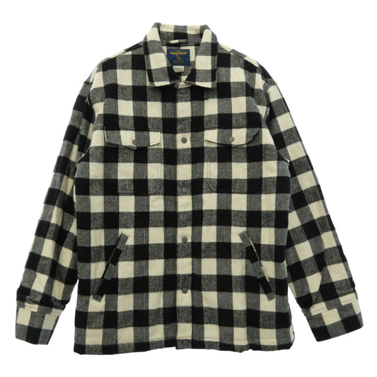 WOOLRICH ウールリッチ 2W5-8027 チェック アクリル 中綿 シャツジャケット ブラック系 ホワイト系 XL【中古】