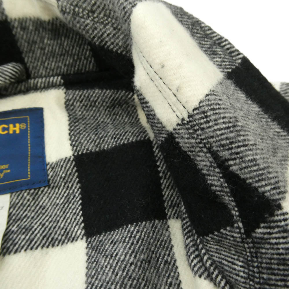 WOOLRICH ウールリッチ 2W5-8027 チェック アクリル 中綿 シャツジャケット ブラック系 ホワイト系 XL【中古】