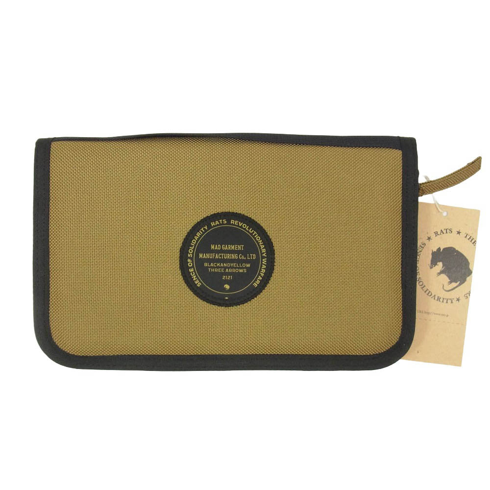 RATS ラッツ 23'RA-0915 NYLON PASS CASE ラウンドジップ コーデュラナイロン パスケース ベージュ系 FREE【新古品】【未使用】【中古】