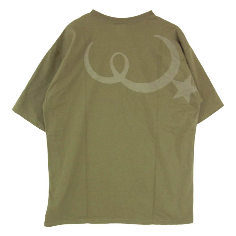 WTAPS ダブルタップス 21SS 211PCDT-ST10S MOON & STAR SS TEE ロゴ プリント 半袖 Tシャツ カーキ系 X05【新古品】【未使用】【中古】