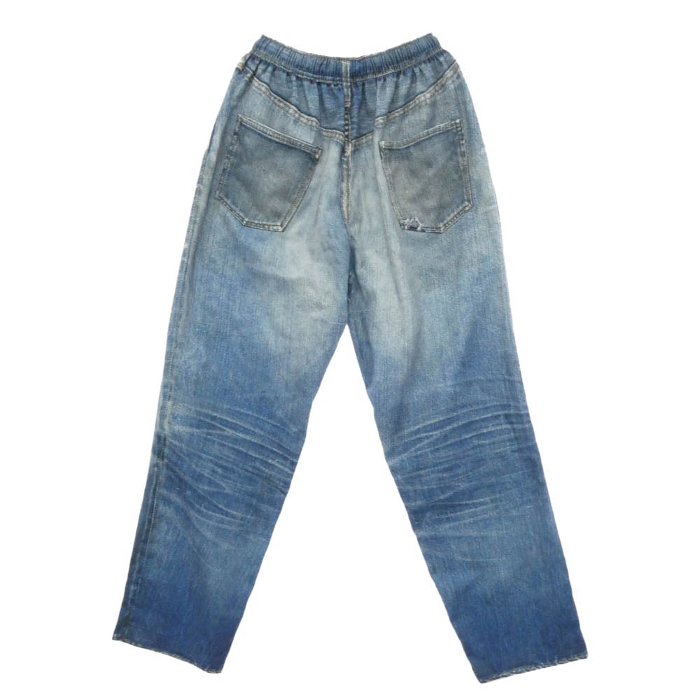 アス Fake Vintage Denim Easy Pants Type-Ripper トロンプルイユ デニム転写プリント イージー パンツ ブルー系【中古】