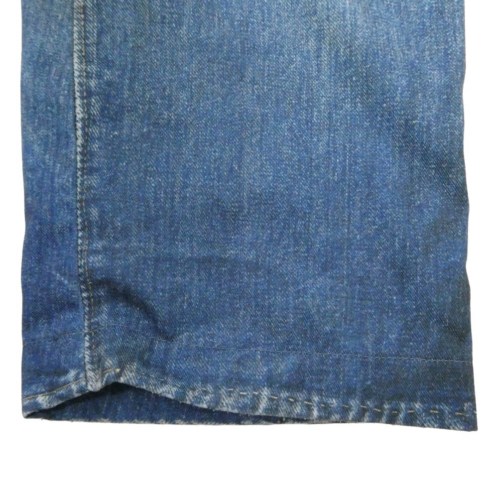 アス Fake Vintage Denim Easy Pants Type-Ripper トロンプルイユ デニム転写プリント イージー パンツ ブルー系【中古】