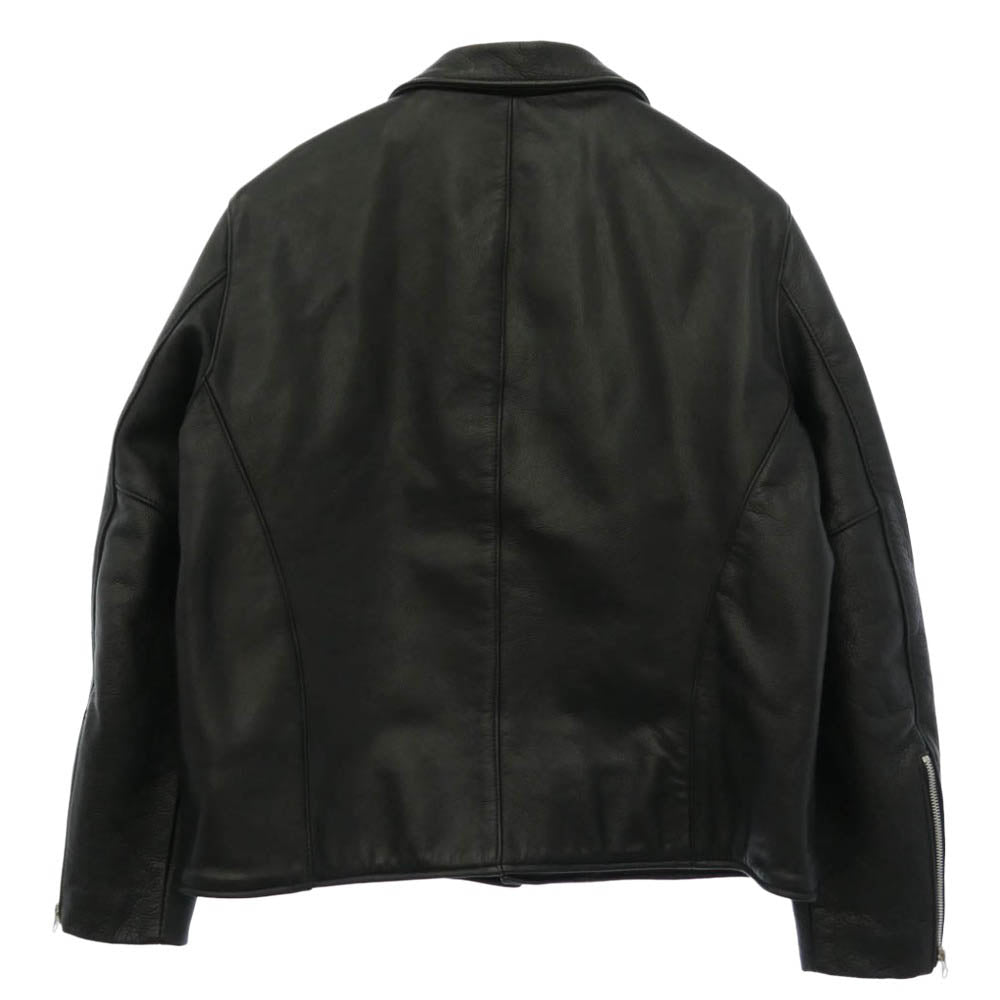 VANSON バンソン C2R ダブルジップ ダブルライダース レザー ジャケット ブラック系 44【美品】【中古】