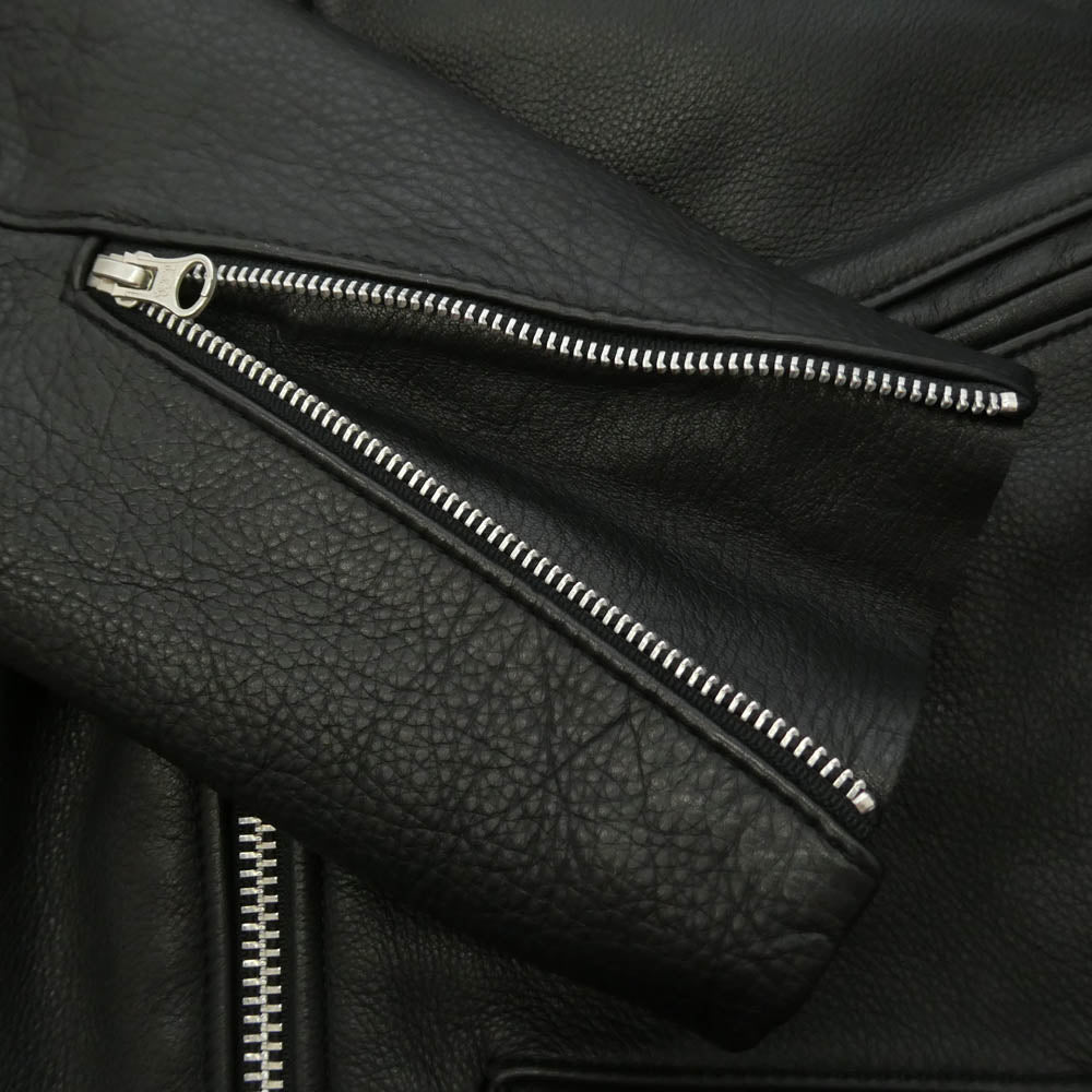 VANSON バンソン C2R ダブルジップ ダブルライダース レザー ジャケット ブラック系 44【美品】【中古】