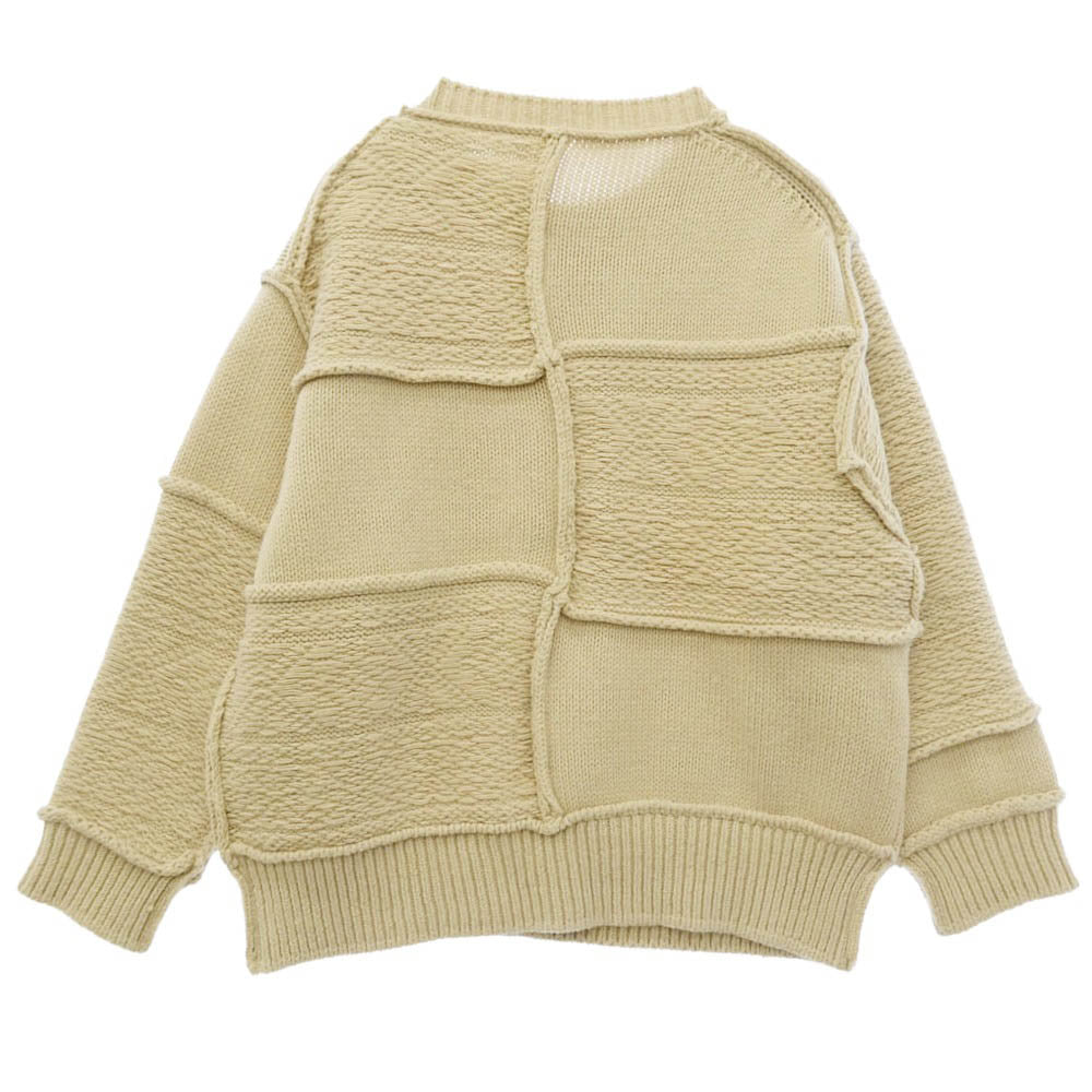 ネーム 21AW NMKN-21AW-001 NORDIC PATCHWORK KNIT SWEATER ノルディック パッチワーク ニット セーター ベージュ系 1【中古】