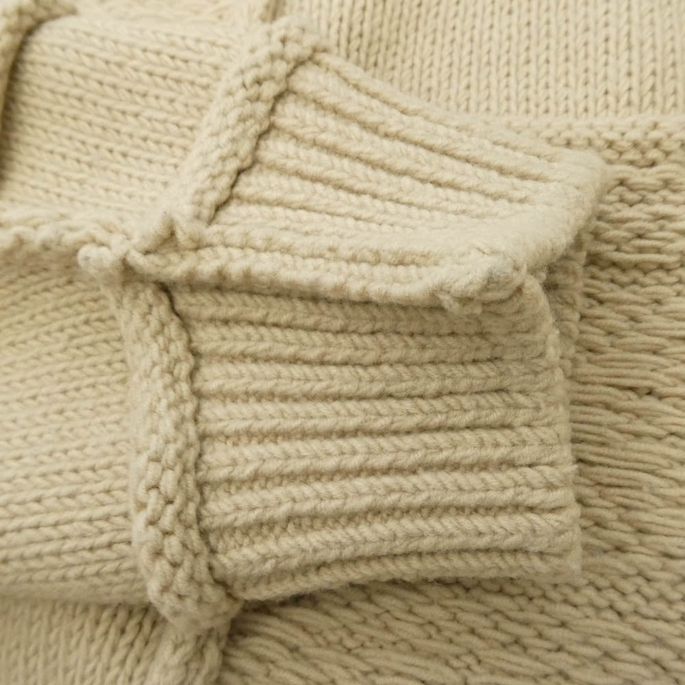 ネーム 21AW NMKN-21AW-001 NORDIC PATCHWORK KNIT SWEATER ノルディック パッチワーク ニット セーター ベージュ系 1【中古】
