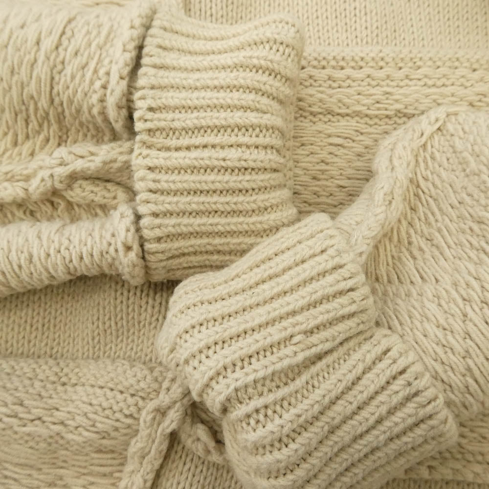 ネーム 21AW NMKN-21AW-001 NORDIC PATCHWORK KNIT SWEATER ノルディック パッチワーク ニット セーター ベージュ系 1【中古】