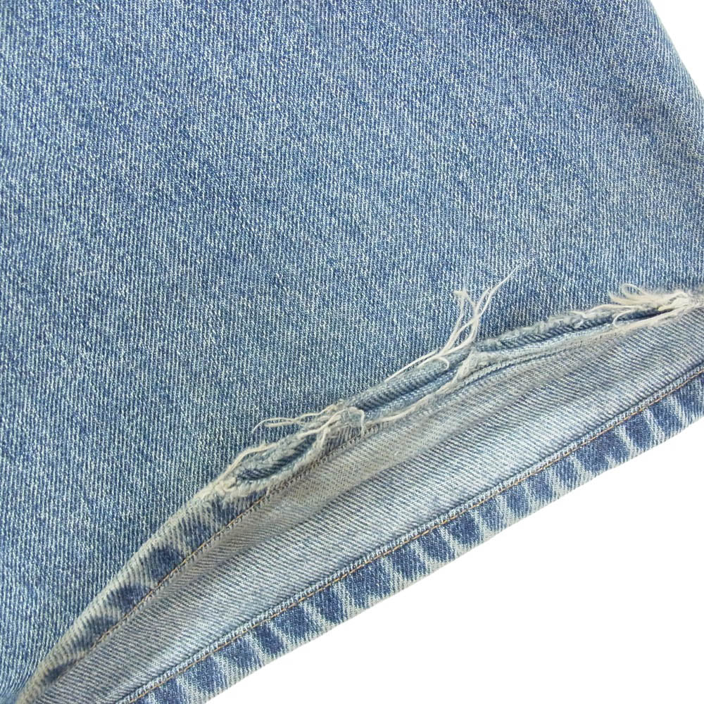 ジョンローレンスサリバン 24AW 2B004-0324-35 WASHED DENIM TUCKED WIDE PANTS ウォッシュド加工 ワイド デニム パンツ インディゴブルー系 46【中古】