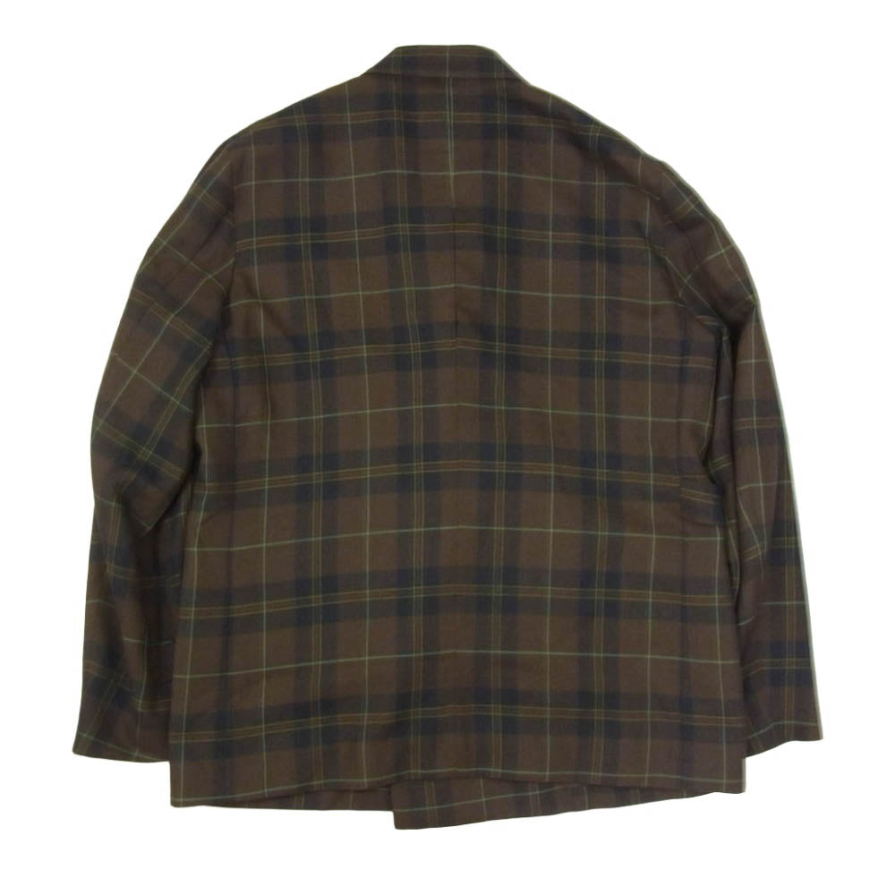クルニ Jieda ジエダ 111553064 × Jieda TIELOCKEN JACKET CHECK STUDIOUS別注 ジエダ チェック テーラード タイロッケン ジャケット ブラウン系 M【中古】