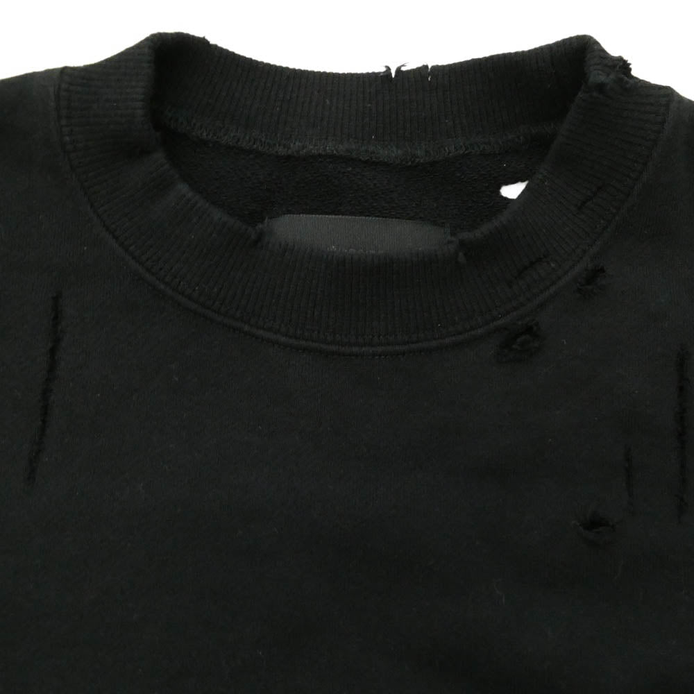 Yohji Yamamoto ヨウジヤマモト ssstein シュタイン SZ-T11-031-1-03 WILDSIDE × stein OVERSIZED REBUILD SWEAT ダメージ加工 オーバーサイズド リビルド スウェット トレーナー ブラック系 M【中古】