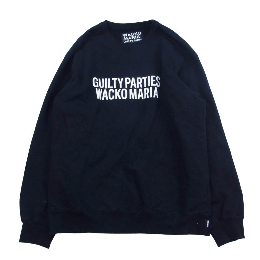 WACKO MARIA ワコマリア GUILTY PARTIES ロゴ スウェット トレーナー ブラック系 L【中古】