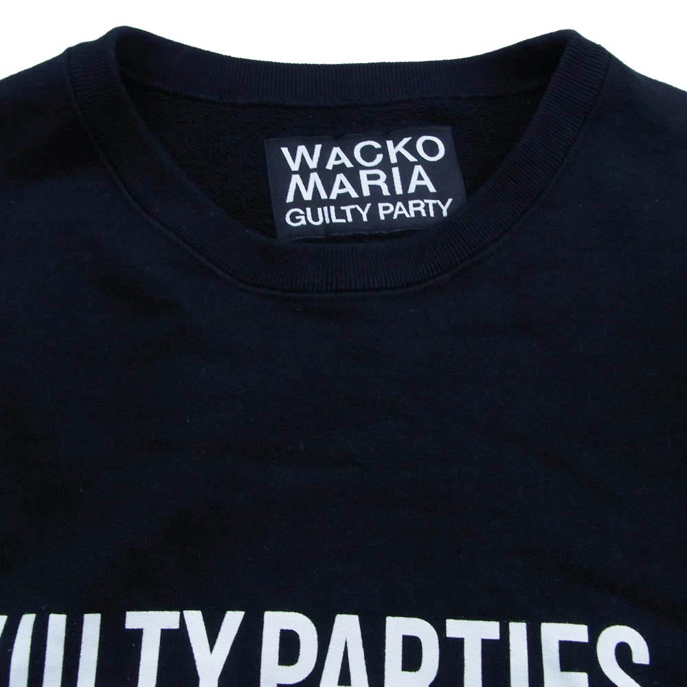 WACKO MARIA ワコマリア GUILTY PARTIES ロゴ スウェット トレーナー ブラック系 L【中古】