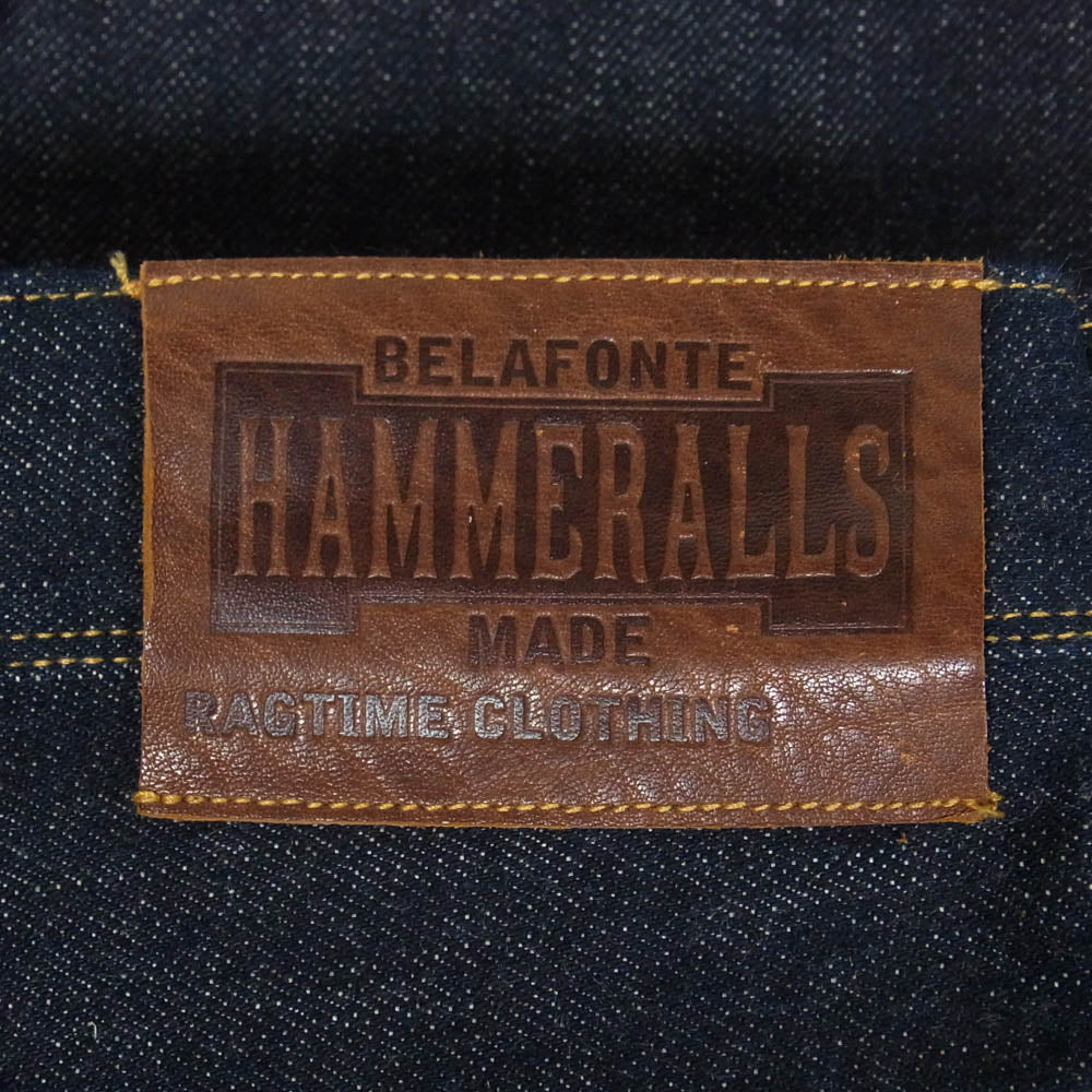 べラフォンテ BF-17-017 HAMMERALLS BUCKLE BACK DENIM PANTS バックル デニム パンツ インディゴブルー系 34【新古品】【未使用】【中古】
