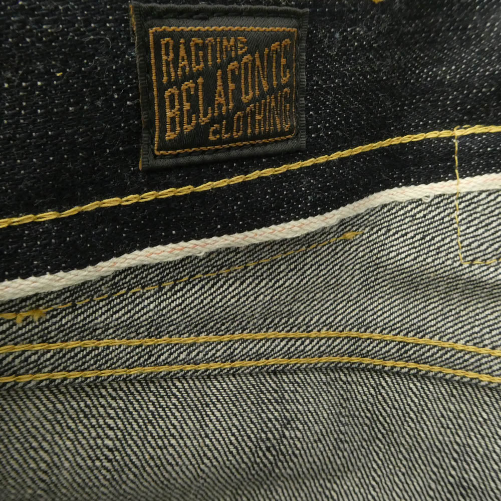 べラフォンテ BF-25-57 RAGTIME 1936 BUCKLE BACK DENIM PANTS バックル デニム パンツ インディゴブルー系 L【新古品】【未使用】【中古】