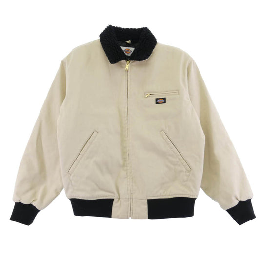 WACKO MARIA ワコマリア Dickies ディッキーズ 25FW-WMO-DC01 × Dickies ディッキーズ WORK JACKET 襟ボア ワーク ジャケット ブルゾン ベージュ系 L【中古】