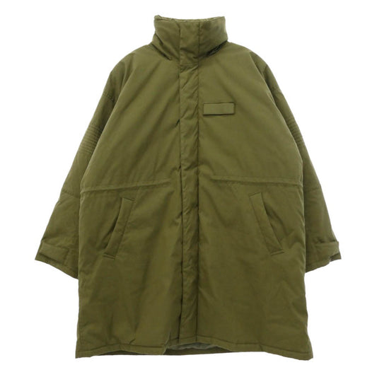 MINEDENIM マインデニム 2411-9003-42-022 Nylon Denim Long Padded CT キルティングライナー付属 中綿 パデッド ロング コート モスグリーン系 3【中古】