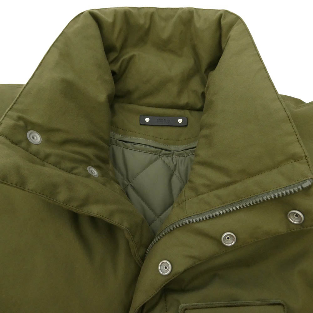 MINEDENIM マインデニム 2411-9003-42-022 Nylon Denim Long Padded CT キルティングライナー付属 中綿 パデッド ロング コート モスグリーン系 3【中古】