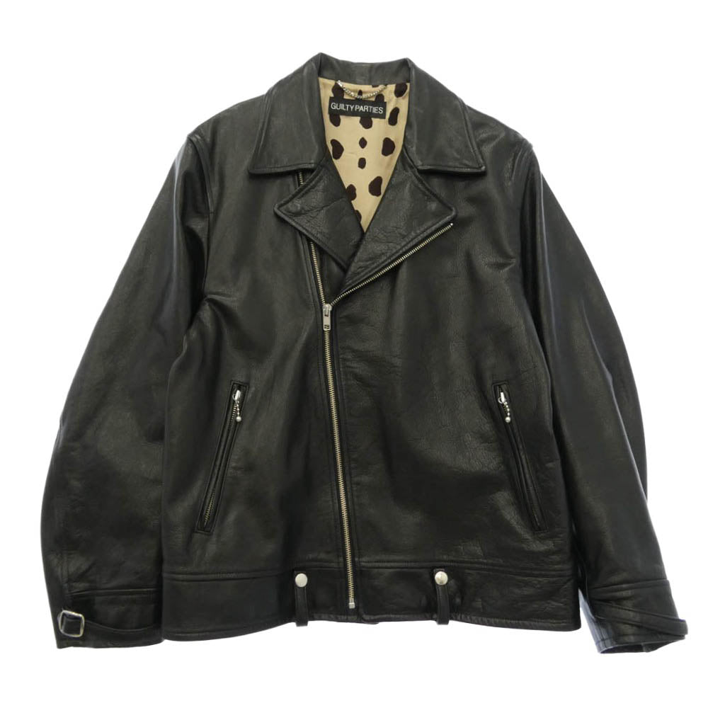 WACKO MARIA ワコマリア DOUBLE RIDERS LEATHER JACKET TYPE-2 レザー ダブル ライダース ジャケット ブラック系 M【中古】
