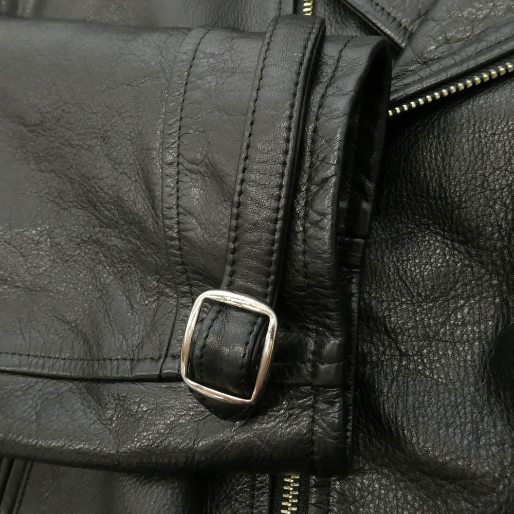 WACKO MARIA ワコマリア DOUBLE RIDERS LEATHER JACKET TYPE-2 レザー ダブル ライダース ジャケット ブラック系 M【中古】