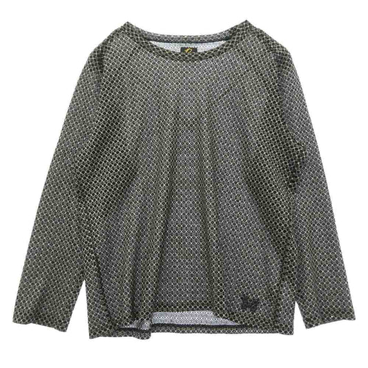 Needles ニードルス QV348 L/S U-Neck Tee パピヨン刺繍 Uネック ロングスリーブ 長袖 カットソー ブラック系 M【中古】