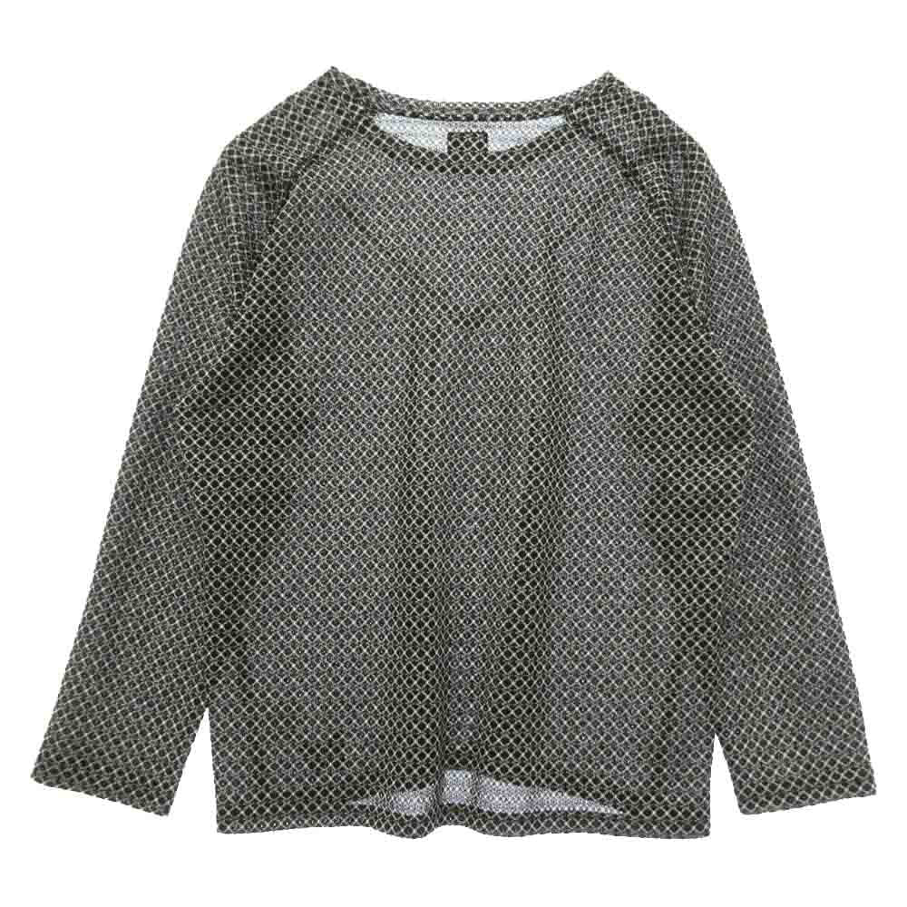 Needles ニードルス QV348 L/S U-Neck Tee パピヨン刺繍 Uネック ロングスリーブ 長袖 カットソー ブラック系 M【中古】