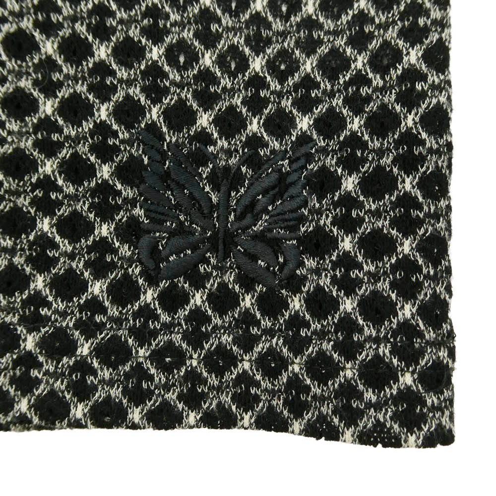Needles ニードルス QV348 L/S U-Neck Tee パピヨン刺繍 Uネック ロングスリーブ 長袖 カットソー ブラック系 M【中古】