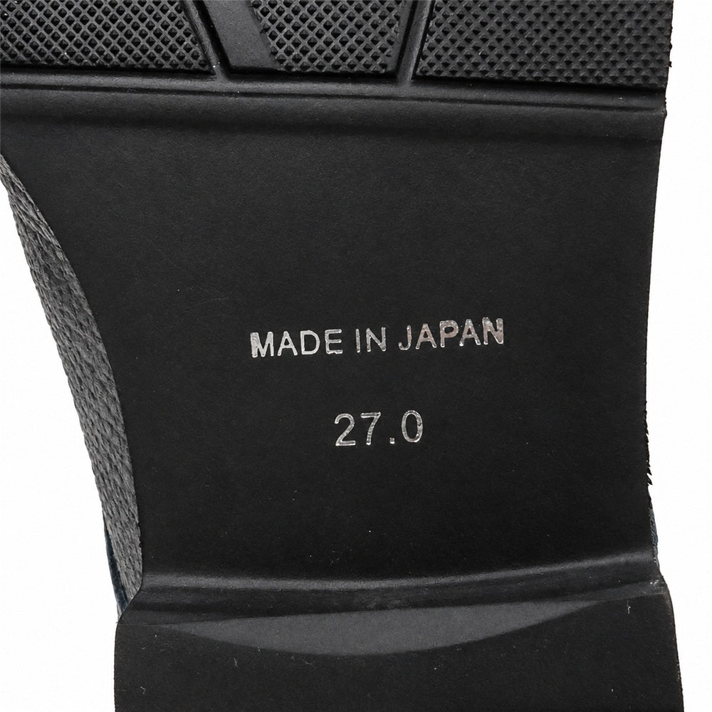レシピ RM-114 日本製 レザー レースアップ シューズ ブラック系 27cm【新古品】【未使用】【中古】