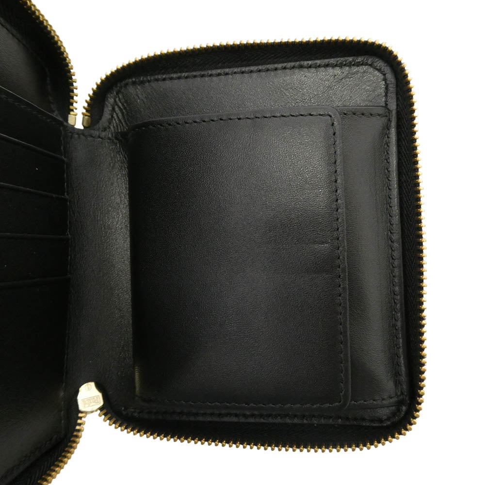 COMME des GARCONS コムデギャルソン SA2100 CLASSIC LEATHER ZIP WALLET クラシック レザー ラウンドファスナー 二つ折り 財布 ウォレット ブラック系【新古品】【未使用】【中古】
