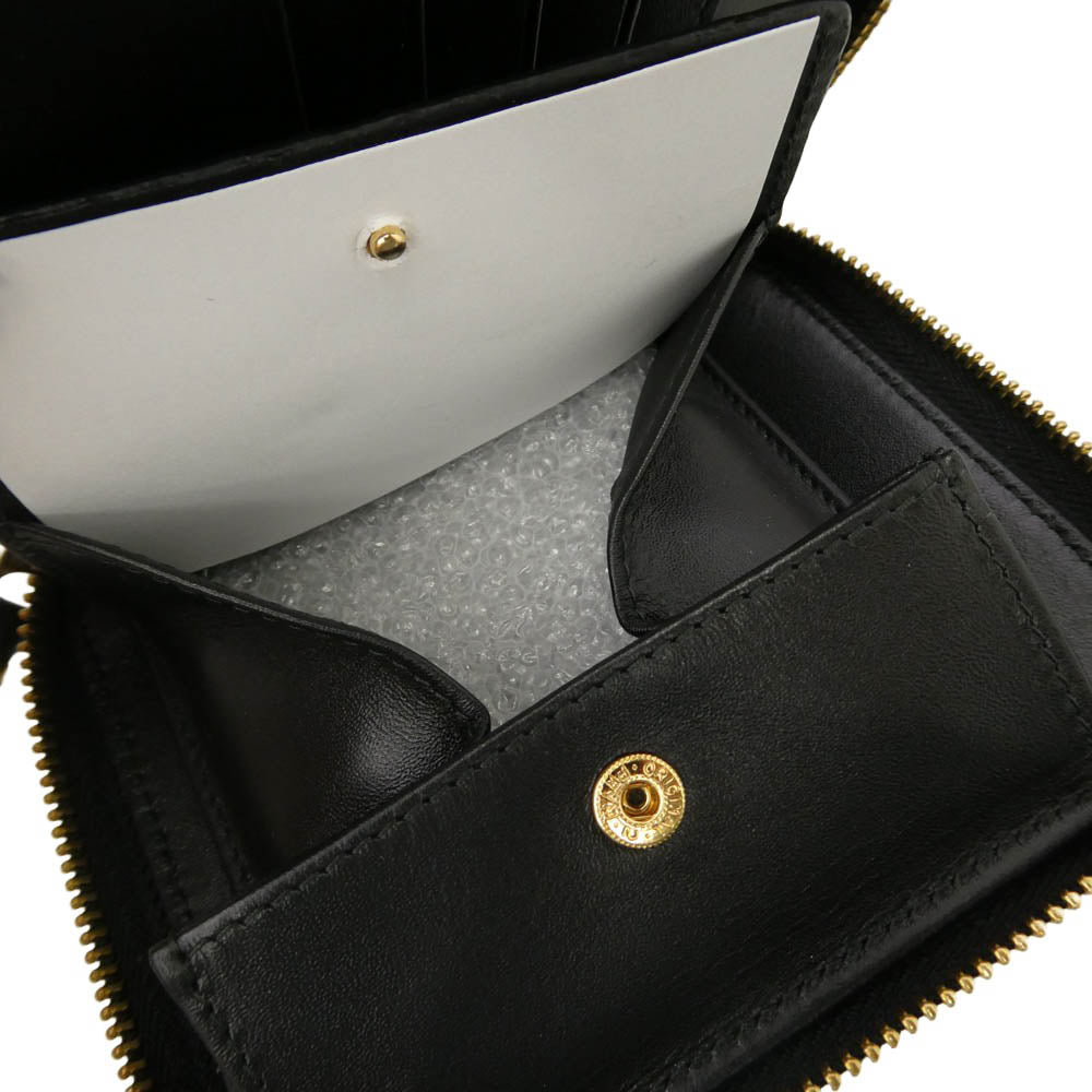 COMME des GARCONS コムデギャルソン SA2100 CLASSIC LEATHER ZIP WALLET クラシック レザー ラウンドファスナー 二つ折り 財布 ウォレット ブラック系【新古品】【未使用】【中古】