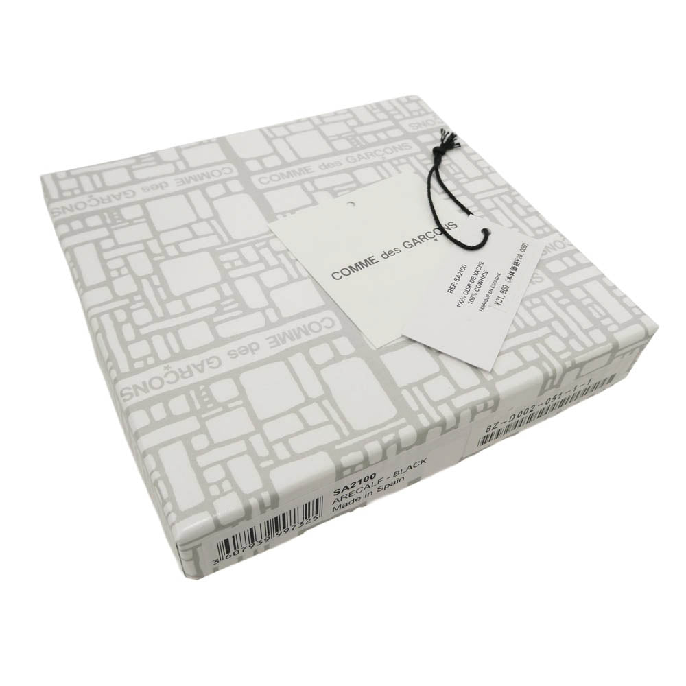 COMME des GARCONS コムデギャルソン SA2100 CLASSIC LEATHER ZIP WALLET クラシック レザー ラウンドファスナー 二つ折り 財布 ウォレット ブラック系【新古品】【未使用】【中古】