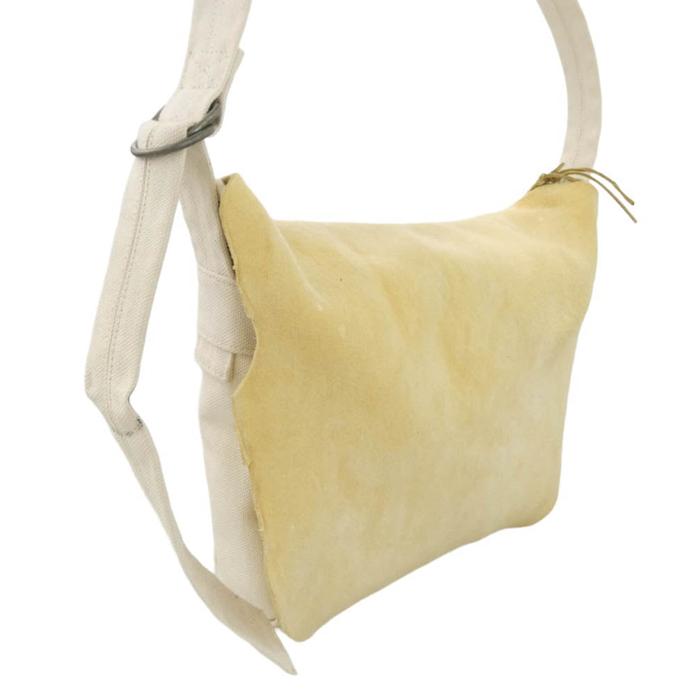 VISVIM ビズビム 24AW 0224903003009 UT.SATCHEL (S) ディアスキン キャンバス サッチェル ショルダーバッグ ベージュ系 S【美品】【中古】