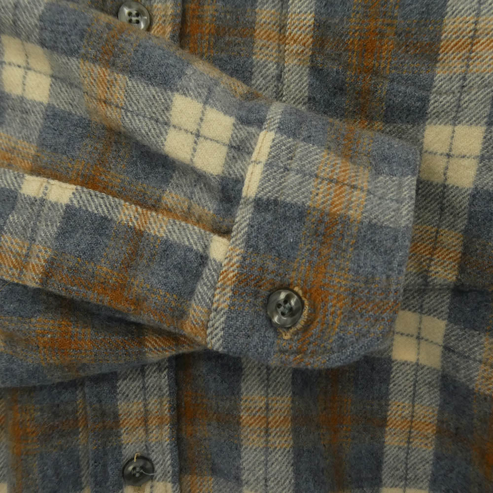 PENDLETON ペンドルトン 70s USA製 チェック ウール 長袖 シャツ グレー系 M【中古】