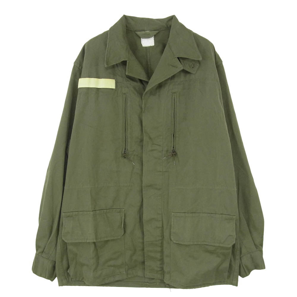 ヴィンテージ 60s MILITARY WAREIN M64 SATIN300 フランス軍 ユーロミリタリー 比翼 フィールドジャケット カーキ系 L【中古】