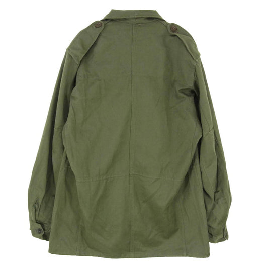 ヴィンテージ 60s MILITARY WAREIN M64 SATIN300 フランス軍 ユーロミリタリー 比翼 フィールドジャケット カーキ系 L【中古】